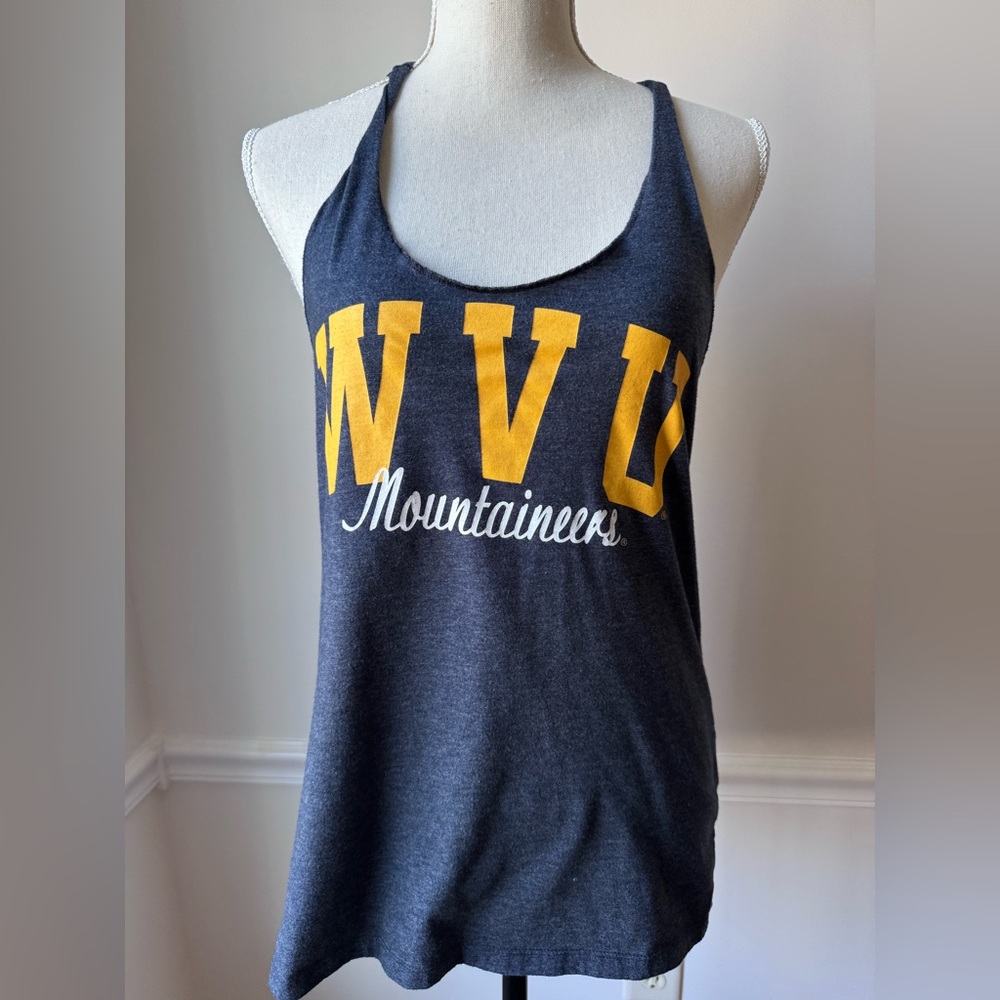 Colosseum Athletics Blue Gold WVU WV Mountaineers Tank Top Size M